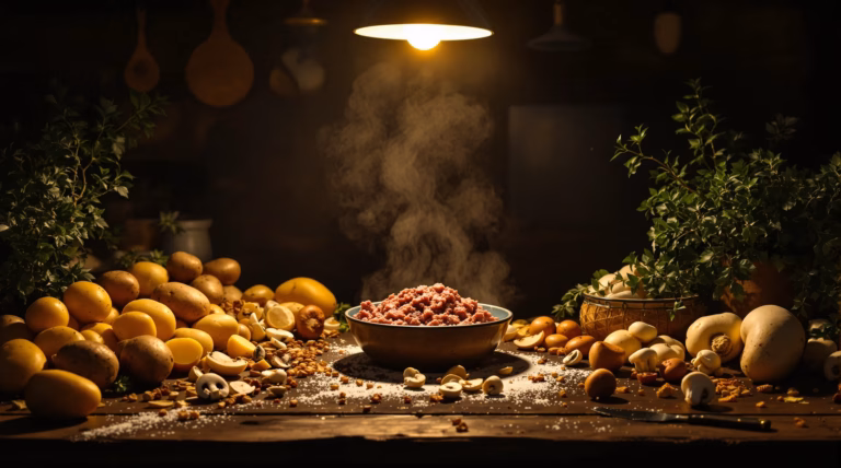 Zapiekanka ziemniaczana z mięsem mielonym i pieczarkami