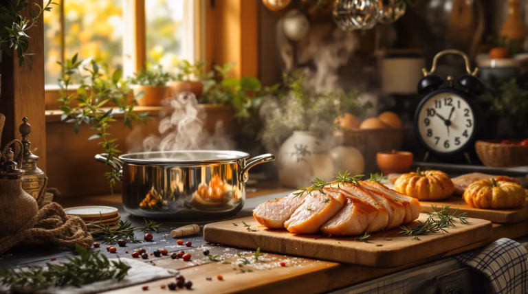 Schab gotowany 2 razy po 5 minut – szybki przepis