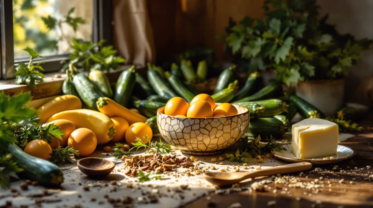 Cukinia zapiekana z jajkiem i serem