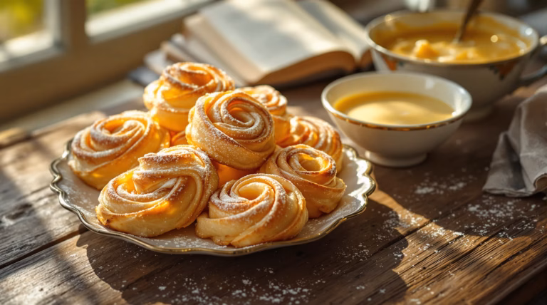 Rurki z ciasta francuskiego z kremem budyniowym – Pyszny przepis