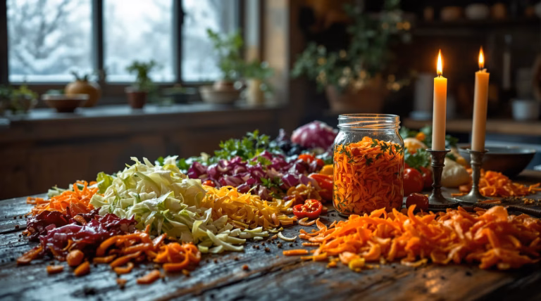 Sałatka na zimę z kapusty, papryki, marchewki i cebuli