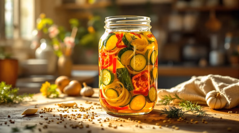 Ogórki z papryką i cebulą w zalewie słodko kwaśnej – Przepis i porady