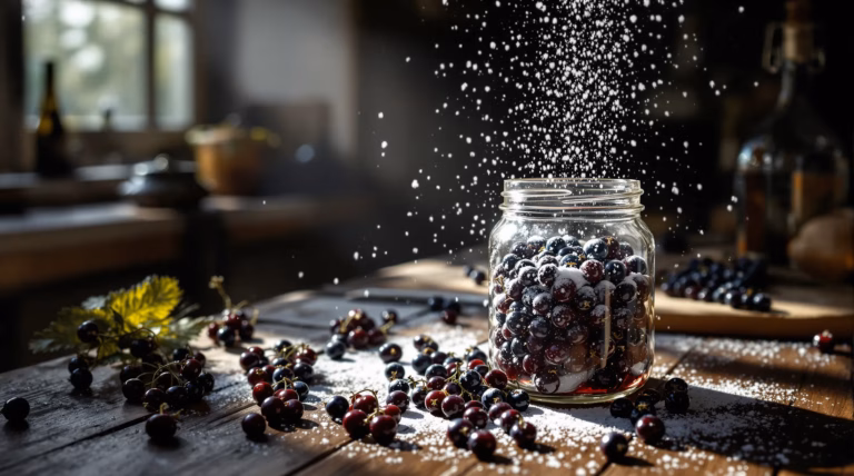 Nalewka z czarnej porzeczki zasypana cukrem – Przepis i porady
